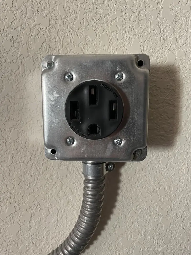 NEMA 14-50 outlet installed for Electrical Panel Upgrade in Atlanta